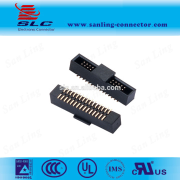 2.00mm 6pin~64pin Box Header connector,SMT,height:5.7mm,black