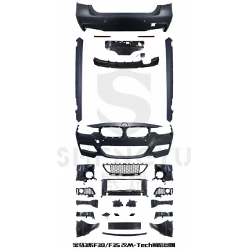 BMW 3 Series F30 F35 12-18 Body Kit - Front Bumper, Rear Diffuser, Side Skirts M-Tech Style Upgrade