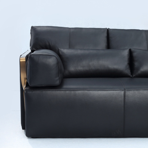 Sofa Kulit Hitam Mewah Itali