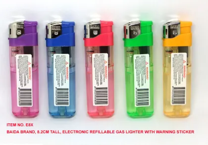 Electronic Refillable Gas Lighter, Baida Lighter (E8X)
