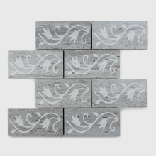 RECTANGE FACE DES TILES MOSAICES DE PIEUS DE MARBRE NATUREL