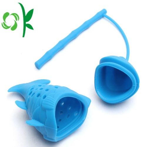 Ikan Bentuk Silicone Reusable Lucu Saringan Diffuser Filter