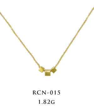Necklace with Stationed Cubes
