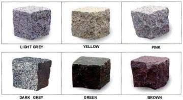 Colorful Natural Surface Granite Paving Stone