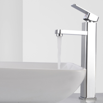 Brushed Nickel Bathroom Sink Faucet for Vessel Sink - Unique Hot and Cold Water Faucet