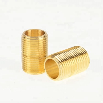 SAE NPT 1/4 "수컷 황동 파이프 호스 피팅 닫기 젖꼭지
