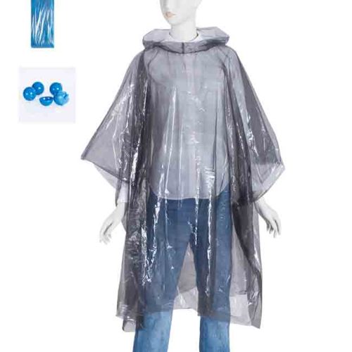 PE Milky white color rain poncho