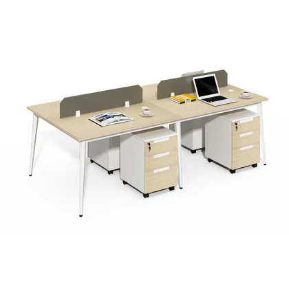 Contemporary Double Sided Workstation Office Desk with Drawers