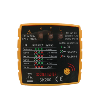 UK Plug Tester Electrical Polarity Phase Checker