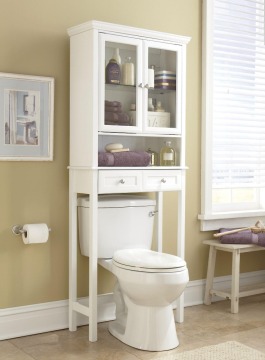 Glass Door Over The Toilet Furniture Space Saver Bathroom Shelf
