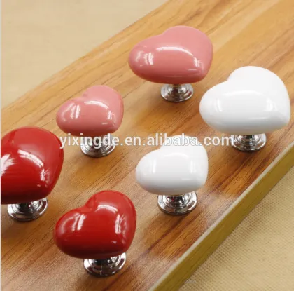 ceramics love shape drawer cabinet handle