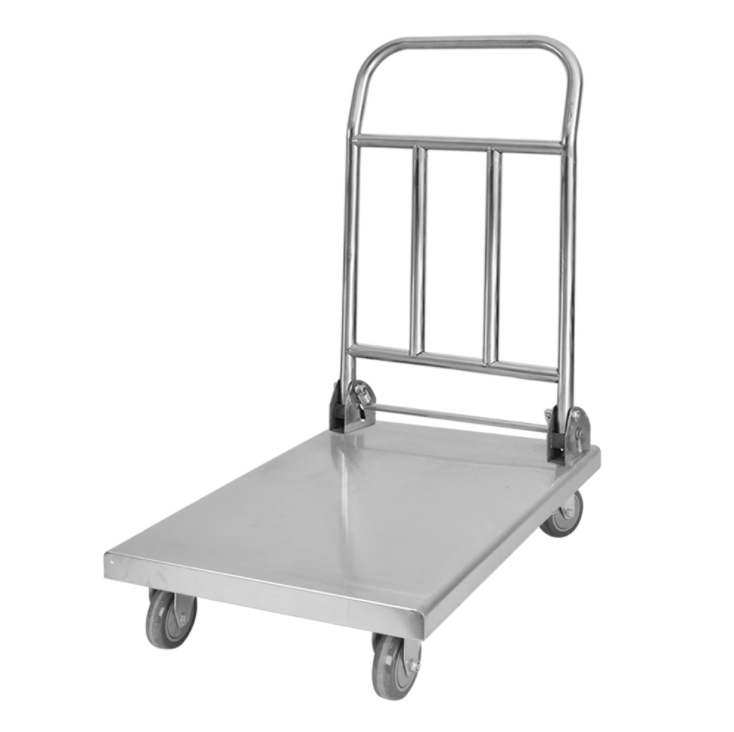 Stainless steel platform trolley for kitchen