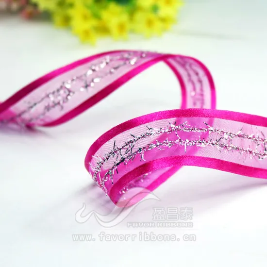 Metallic satin the ribbon boutique fabric organza ribbon