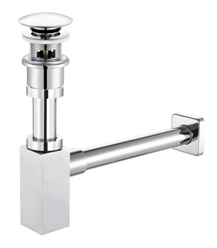INNADA Chrome Plated Brass Sink Waste Bottle Trap Pop Up Drain Stopper Kit
