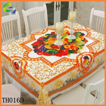 Independent Printed PVC Table Mat with Lace Design