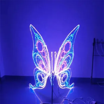 2024 New Design Outdoor Standing 3D Motify Christmas Light Butterfly Decorations