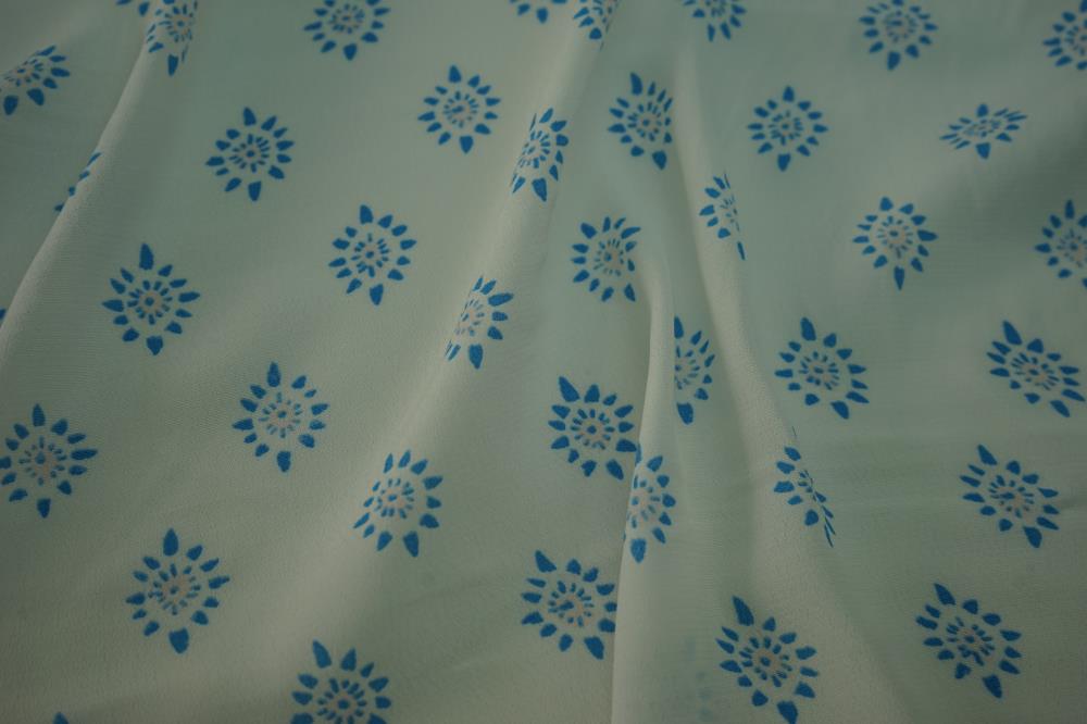 Reactive Print Viscose Crepe Fabric