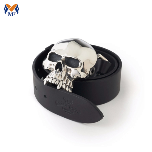 Zinc alloy skull head belt buckle for sale