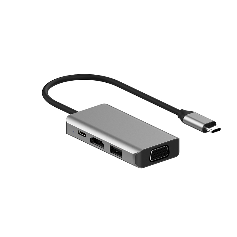 4 em 1 USB-C para HDMI VGA adaptador