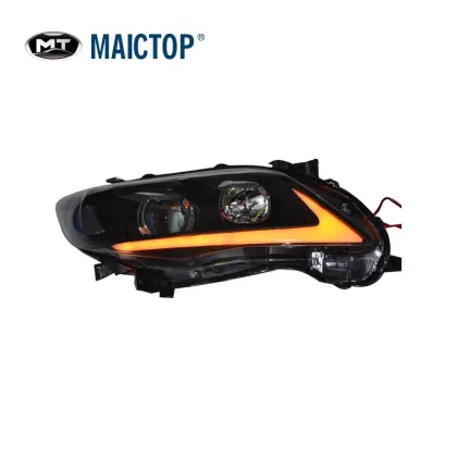 MAICTOP Auto Spare Parts LED Dynamic Moving Headlight for Toyota Corolla 2012