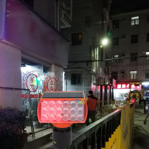 LED red blue traffic road cone barricade lights