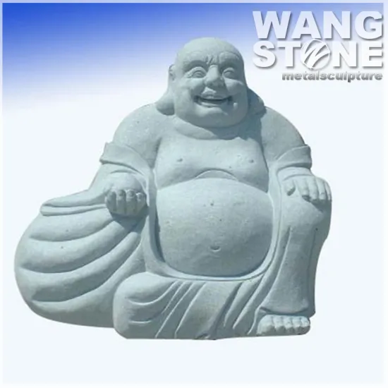 Laughing Stone Buddha Statue