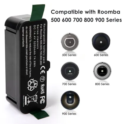 Compatible iRobot Roomba Battery 5.2Ah 14V for 900/800/700/600/500 Series
