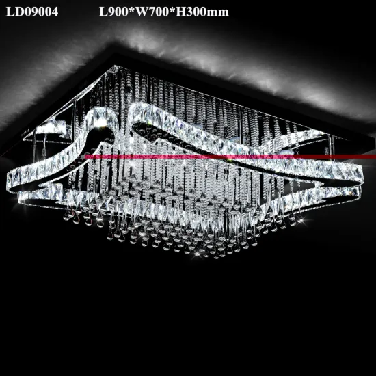 Led crystal ceiling light residential light fixture