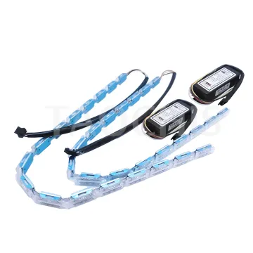 TAOCHIS YT-DRL-02 LED Daytime Running Light Strips - Waterproof Flexible Car DRL Streamer Turn Signal Lamp