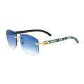 Luxury Sunglasses with Shell Buffalo Horn Legs