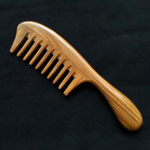 sandalwood massage wide tooth comb for curly hair