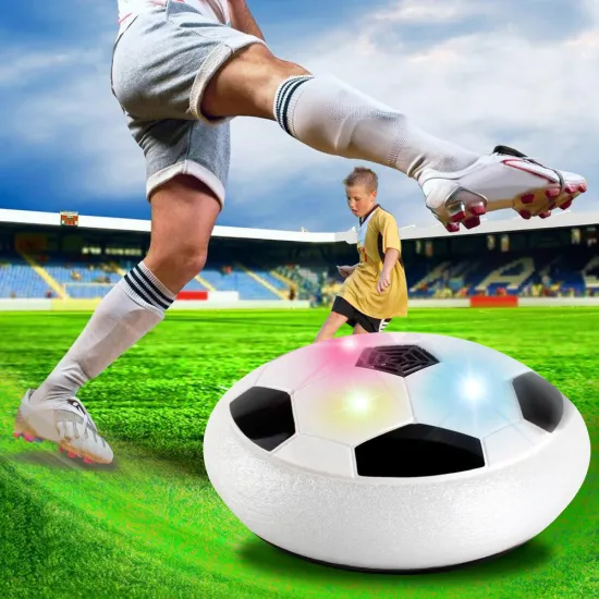 LED Light Colorful Disc Indoor Football Toy Air Power hover soccer ball