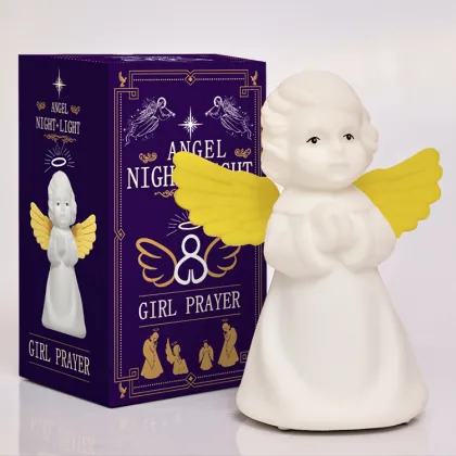 Rechargeable Silicone Table Lamp: Cherub Night Light Toy for Children 7 Years Old