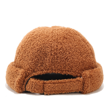 Benutzerdefinierte Herbst Winter Lamm Wolle Randless Cap Hut