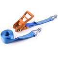 2" 6T 50mm Heavy Duty Ratchet Buckle Cargo Tensioner Lashing Belt With 2 Inch Double J Hooks