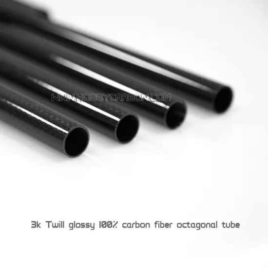 36x34x1000mm 3k Twill Gloss Carbon Fiber Tubes