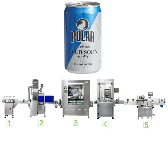 Automatic Beer and Soft Drink Can Washing, Filling, and Sealing Machine Line