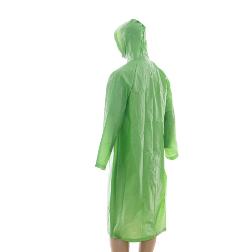 BSCI Audited Eco-friendly Waterproof PEVA raincoat with sleeves