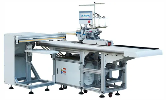 Automatic platform folding cuff stretching machine