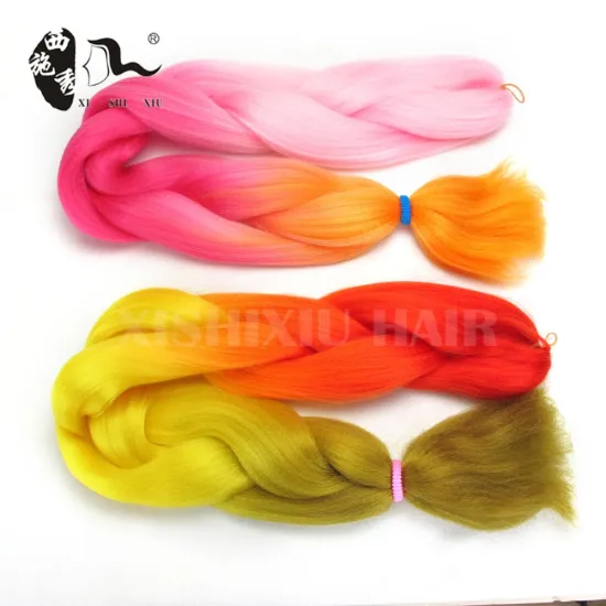 XIHIXIU HAIR colored synthetic braiding/hot pink synthetic braid/red braiding hair
