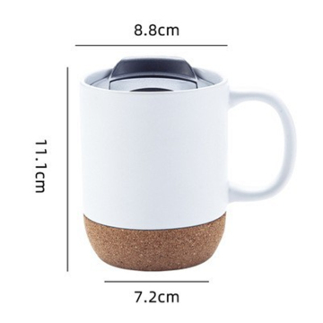 Custom Design 14 Oz Cork Base Stoneware Mug with PP Lid for Mother's Day, Valentine's Day, and Christmas