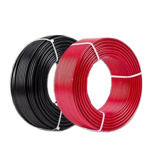 Black and Red Solar Panel Cable Wire with PV Connectors for PV Systems
