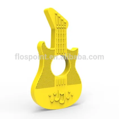 New Special and Pretty Musical Guitar Silicone Teething Necklace