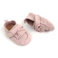 baby bow knot shoes Suede Leather Tassel With Bow-knot Baby Dress Shoes Manufactory