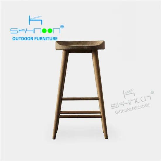 UV-Resistant Teak Garden Bar Stool - High Quality All Weather Outdoor Bar Chair