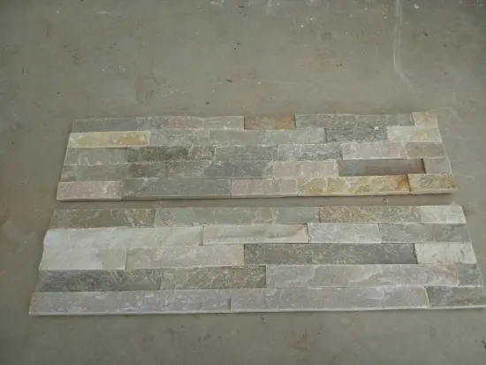 Beige 5 strips 15x60Cm Slate Wall Cladding