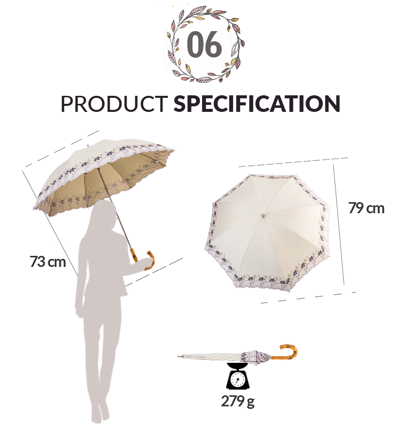 floral stick umbrella