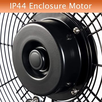 HICFM 20 inch Indoor / Outdoor Weatherproof High Velocity Wall Mounted Fan with IP44 Enclosure Motor