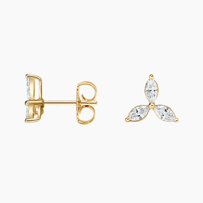 ต่างหูทอง 18K สีเหลืองทอง 0.50 กะรัต Lab Diamond Primrose Studs