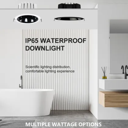 Seebest Downlight IP65 LED 3000K - New Construction Housing 25W/50W E27 Socket Dimmable Downlight